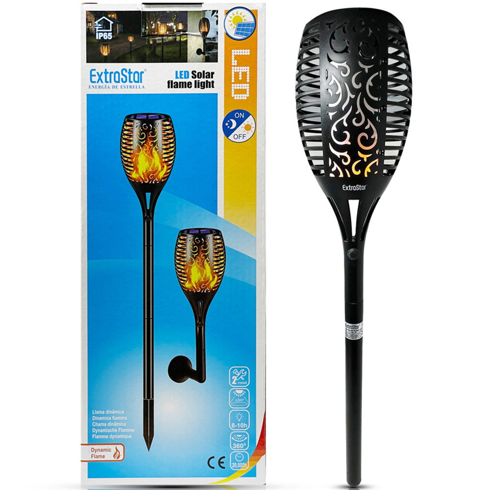 ExtraStar TruFlame LED Solar Dynamic Flame Garden Light