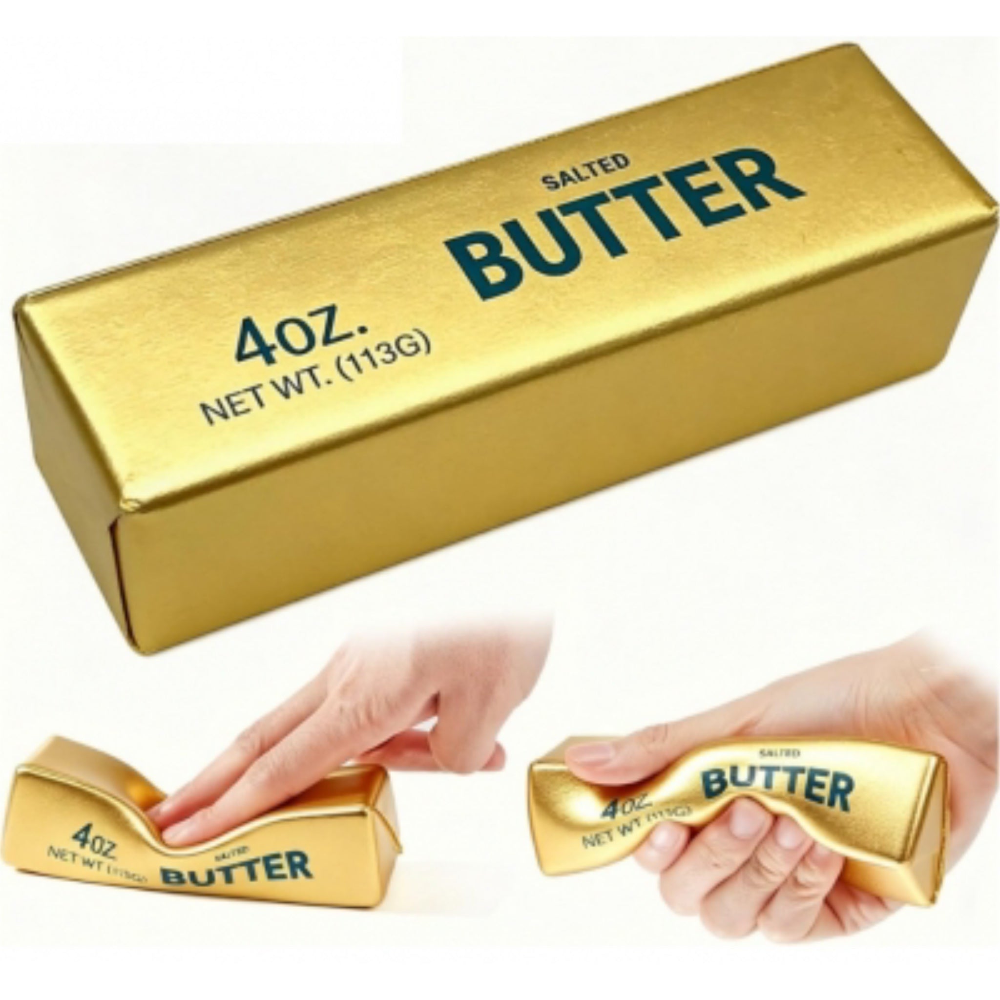 LIMITED EDITION Gold Squishy Butter Fidget Sensory Squish Toy 15cm