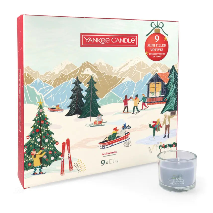Yankee Candle Christmas 9 x Filled Votive Candle in Glass Gift Set 37 g