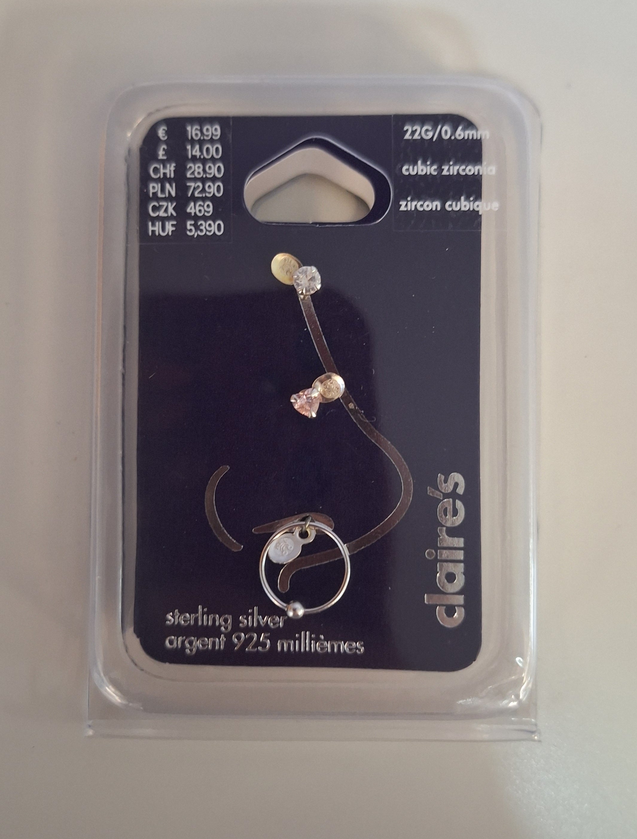 CLAIRE'S 3PC NOSE STUD SET