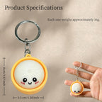 Glowing Dumpling Keychain, Fidget Clicker Keychain (Colours May Vary)