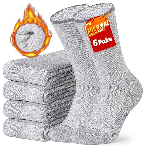 Men’s Thermal Dri-Tech Crew Socks – 5 Pair Pack