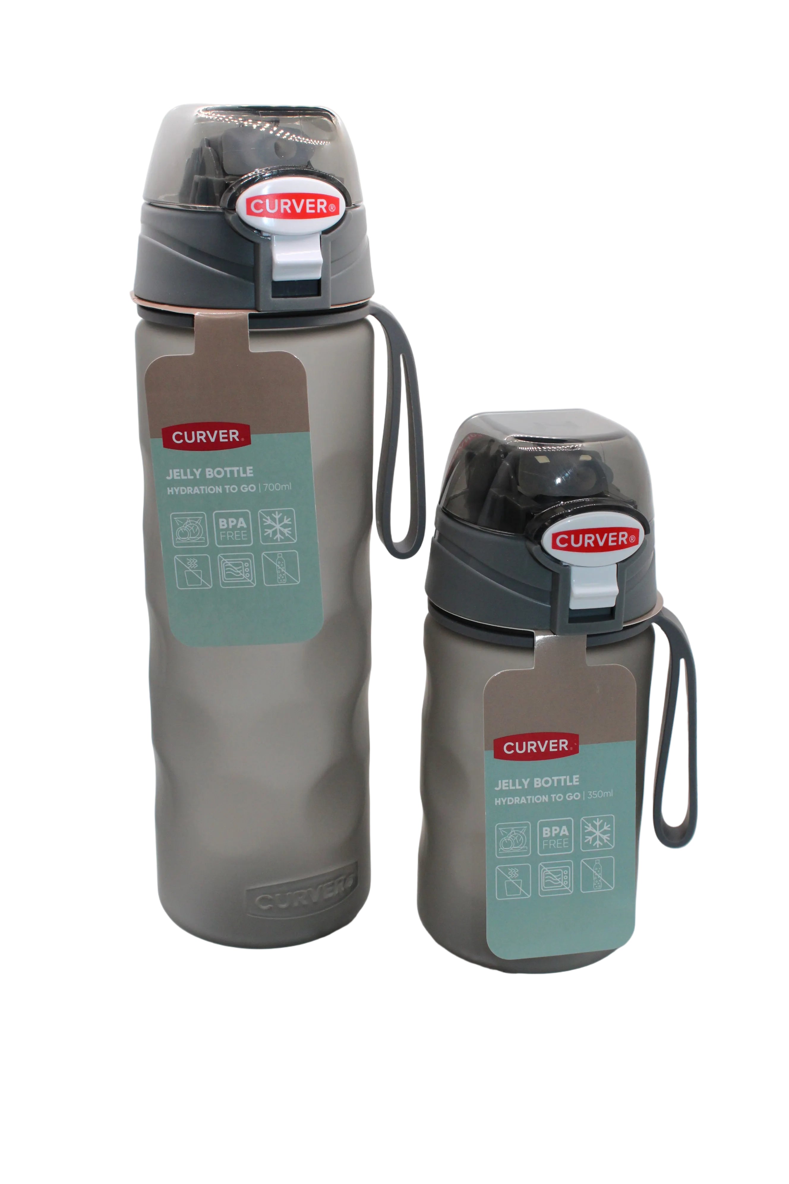 Curver 700ml/350ml Water Bottle Grey 700ml RRP £15 Our Price £5 350ml RRP £10 Our Price £3