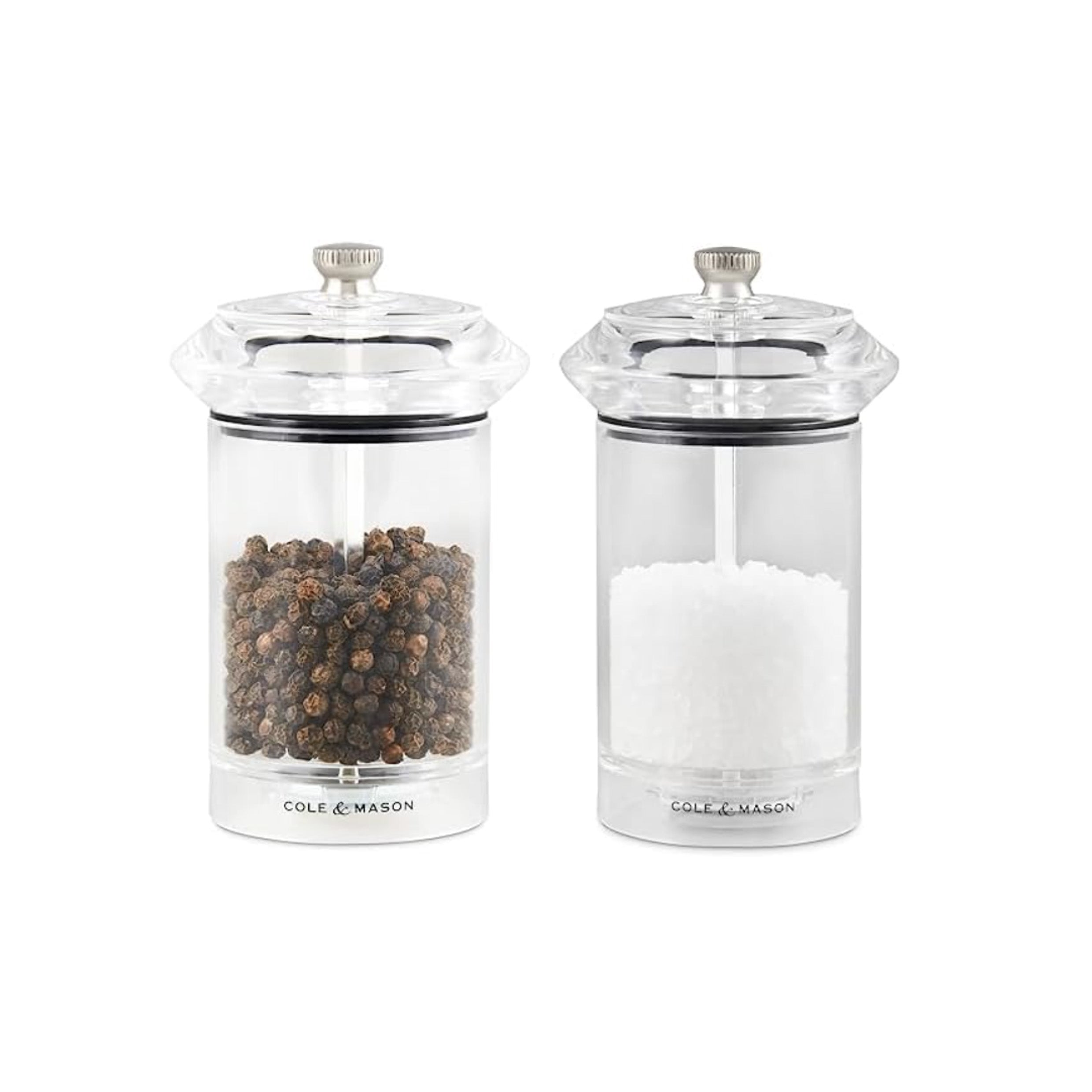 Cole & Mason Precision+ Clear Acrylic Salt & Pepper Mill Pair RRP £50 Our Price £25