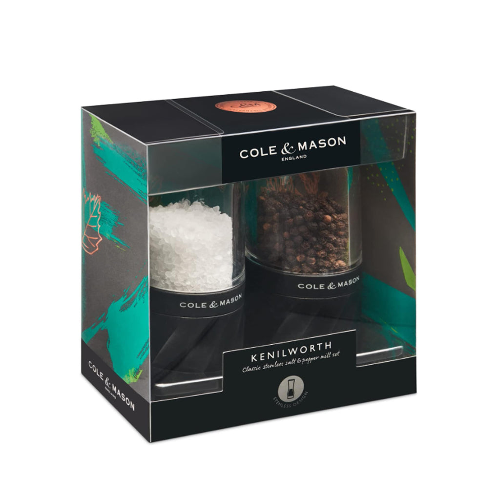 Cole & Mason Kenilworth Stemless Salt & Pepper Mills RRP £50 Our Price £25