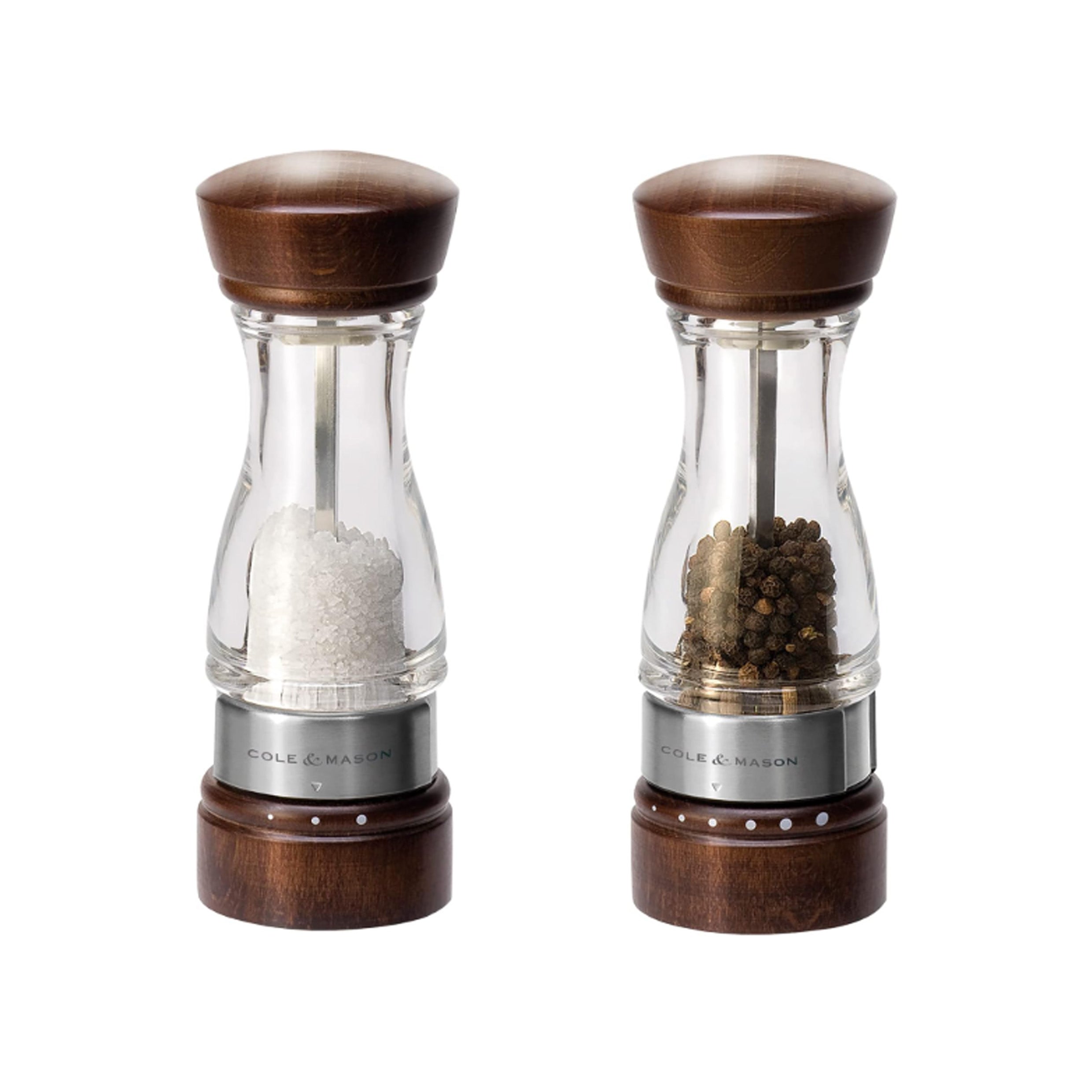 Cole & Mason Dark Wood Salt & Pepper Mill Set 180mm RRP £50 Our Price £25