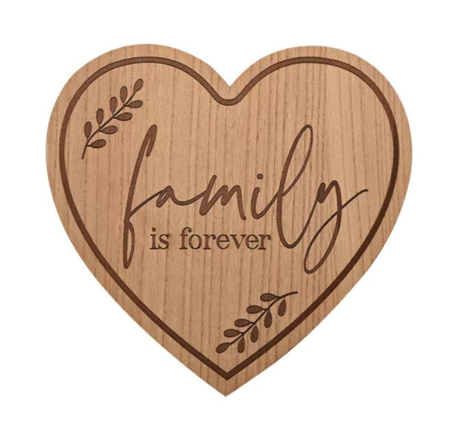Moments Wooden Plaque 30cm 'Family Forever' RRP £20 Our Price £4