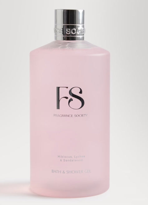 Fragrance Society Hibiscus, Lychee & Sandlewood bath & Shower Gel M&S