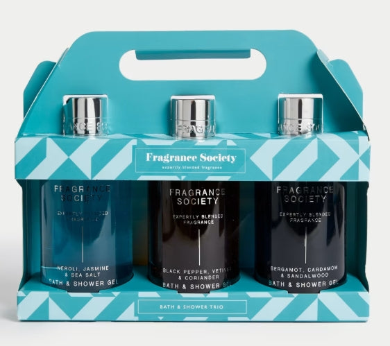 Fragrance Society Bath & Shower Gel Trio  M&S