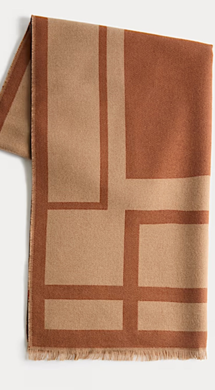 WOVEN GEOMETRIC SCARF BY M&S