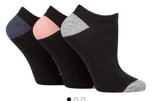 Women's toe and heel sockshop tore trainer socks 3 pairs