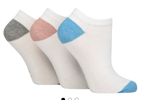 Women's toe and heel sockshop tore trainer socks 3 pairs