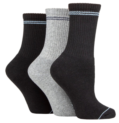 SOCKSHOP TORE  WOMENS SPORTS CREW SOCKS 3 PAIRS