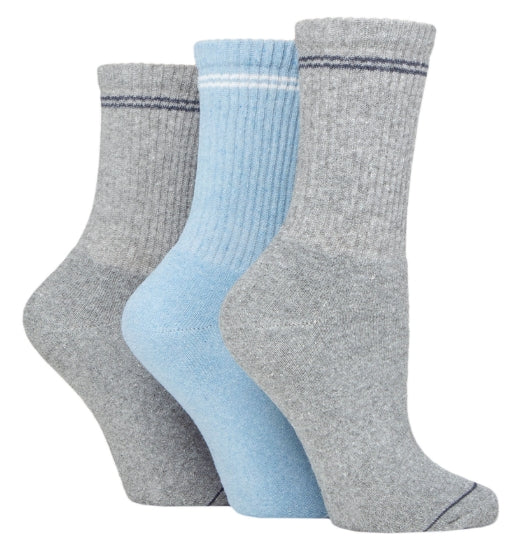 SOCKSHOP TORE  WOMENS SPORTS CREW SOCKS 3 PAIRS