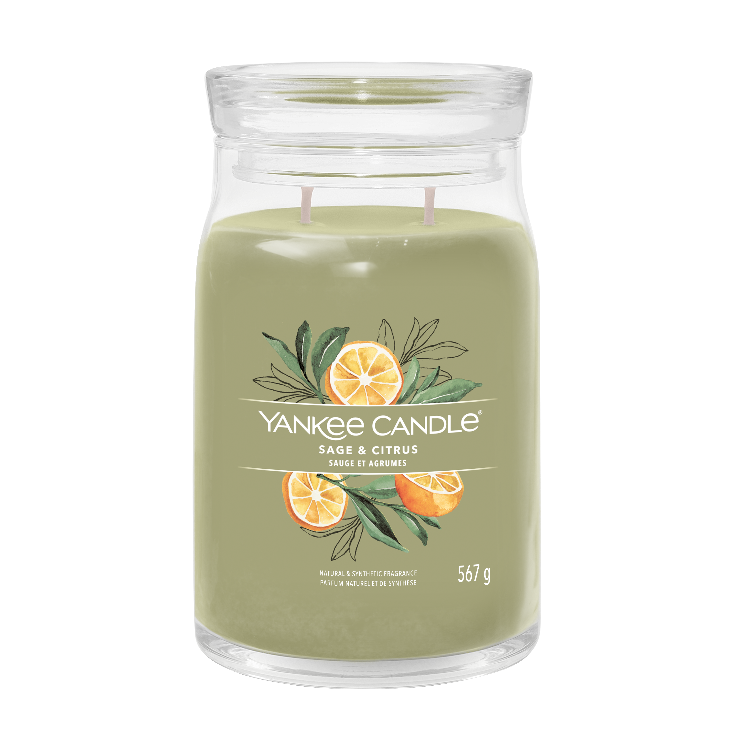 Signature Yankee Candle Sage & Citrus Large Jar, 567g RRP £29.99 our price £15