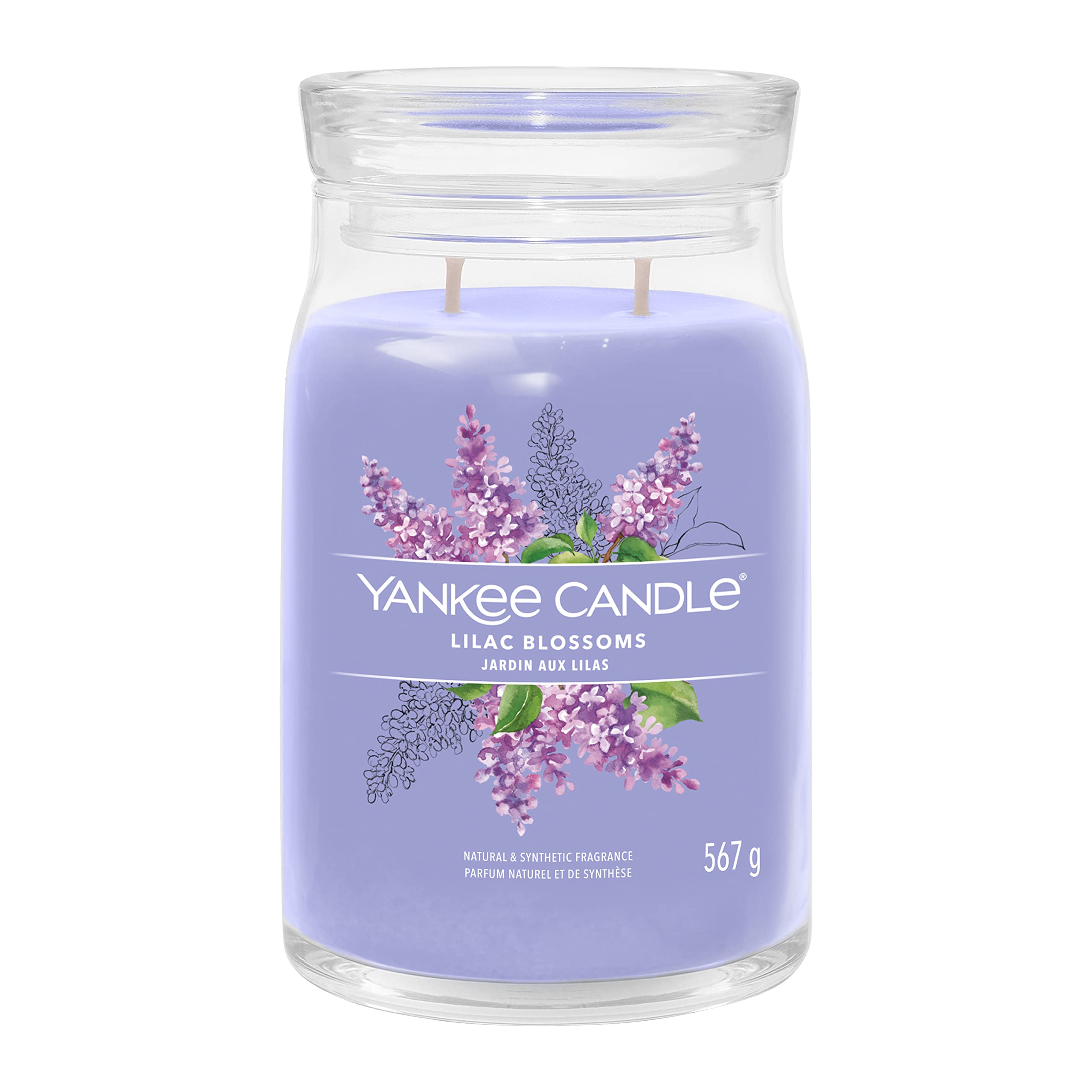 Signature Yankee Candle – Lilac Blossoms Large Jar, 567g RRP £29.99 Our Price £15, 368G RRP £24.99 Our Price £12