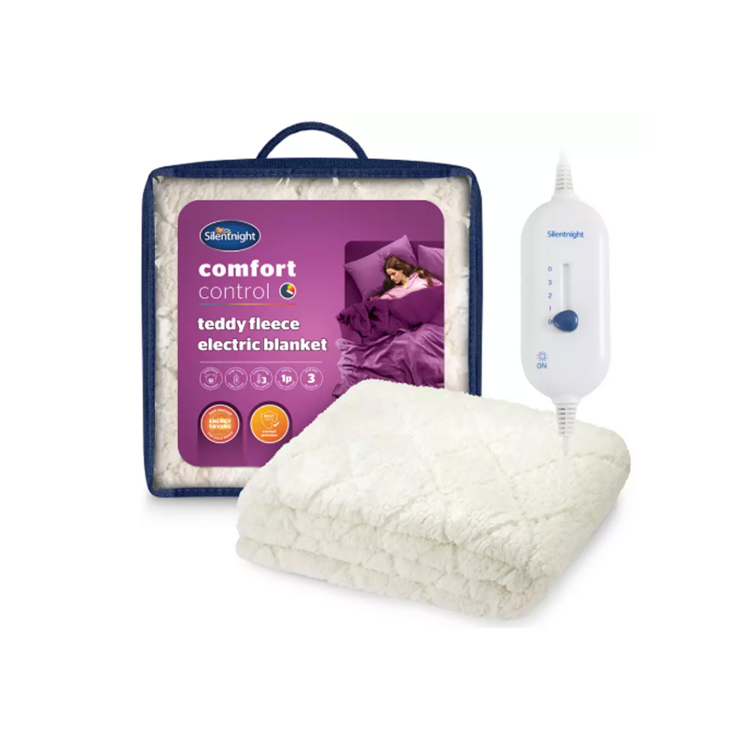Silentnight Comfort Control Teddy Fleece Electric Blanket (Double) RRP £50 Our Price £20