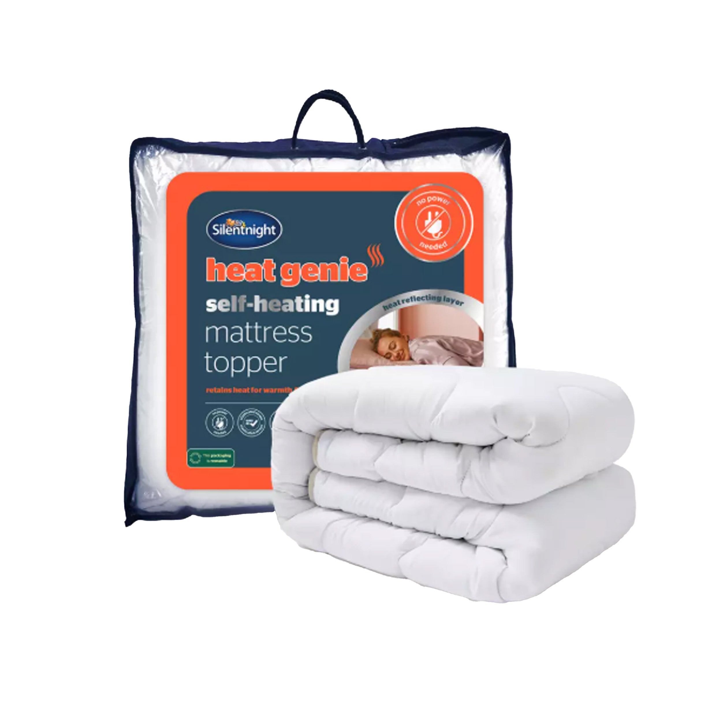 Silentnight Heat Genie Self‑Heating Mattress Topper Super King Size RRP £45 Our Price £25
