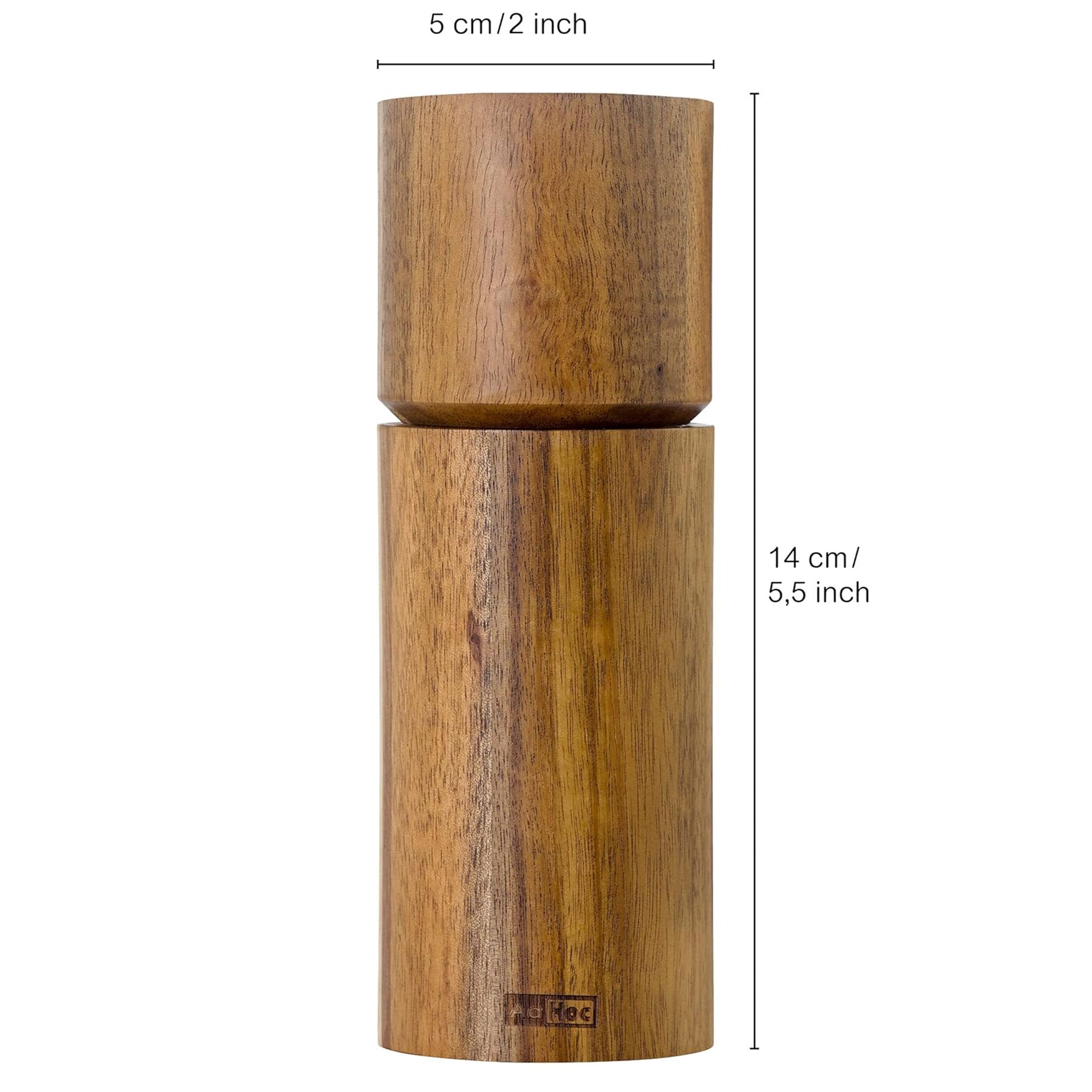 AdHoc - Acacia Salt/Pepper Mill 14cm RRP £24.95 Our Price £7.95