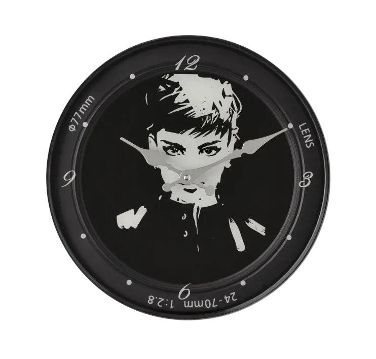 Wall Clock - Audrey Hepburn - 2 Styles RRP £15 - £22.95 Our Price £4