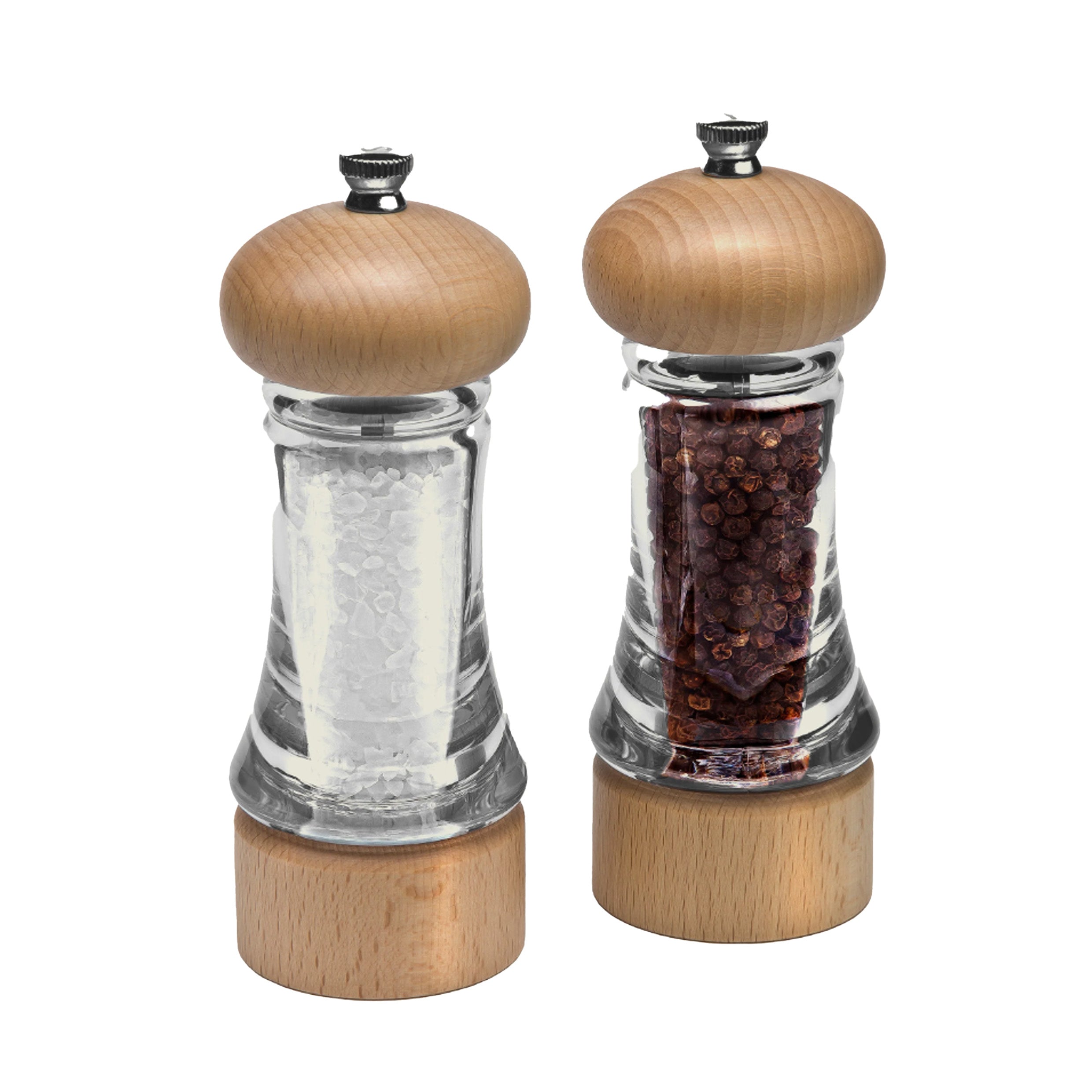 Cole & Mason Basic Wood The Basics Wood Salt & Pepper Mill Set RRP £60 Our Price £25