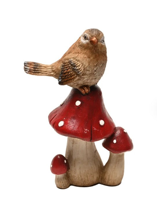 Country Living Bird Standing on Red Mushroom Ornament RRP £24.99 Our Price £10