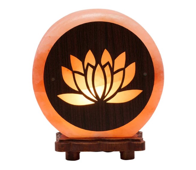 Hestia Himalayan Rock Salt Lamp Lotus Flower RRP £40 Our Price £12