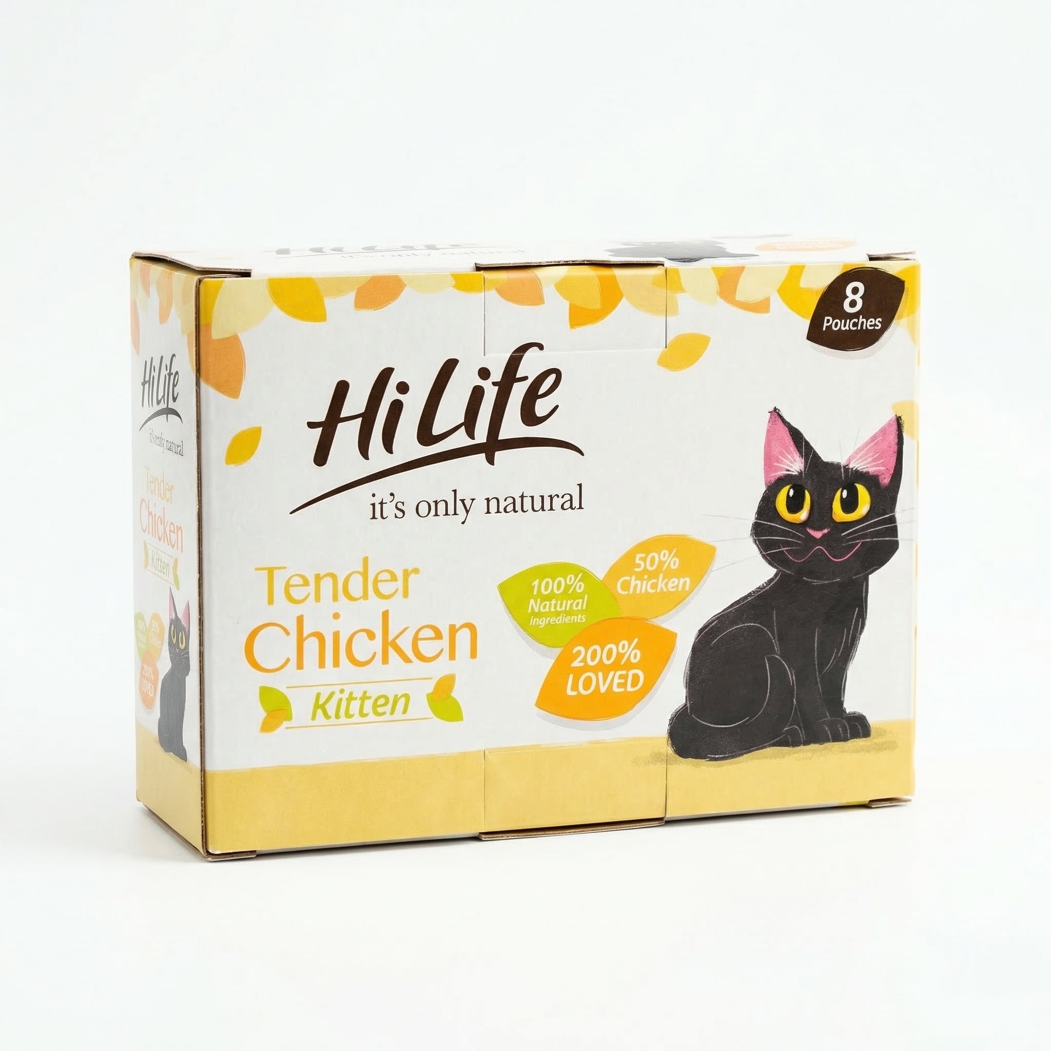 HiLife It’s Only Natural – Tender Chicken Kitten Food 8 Pouches Date 2027 RRP £7.39 Our Price £3
