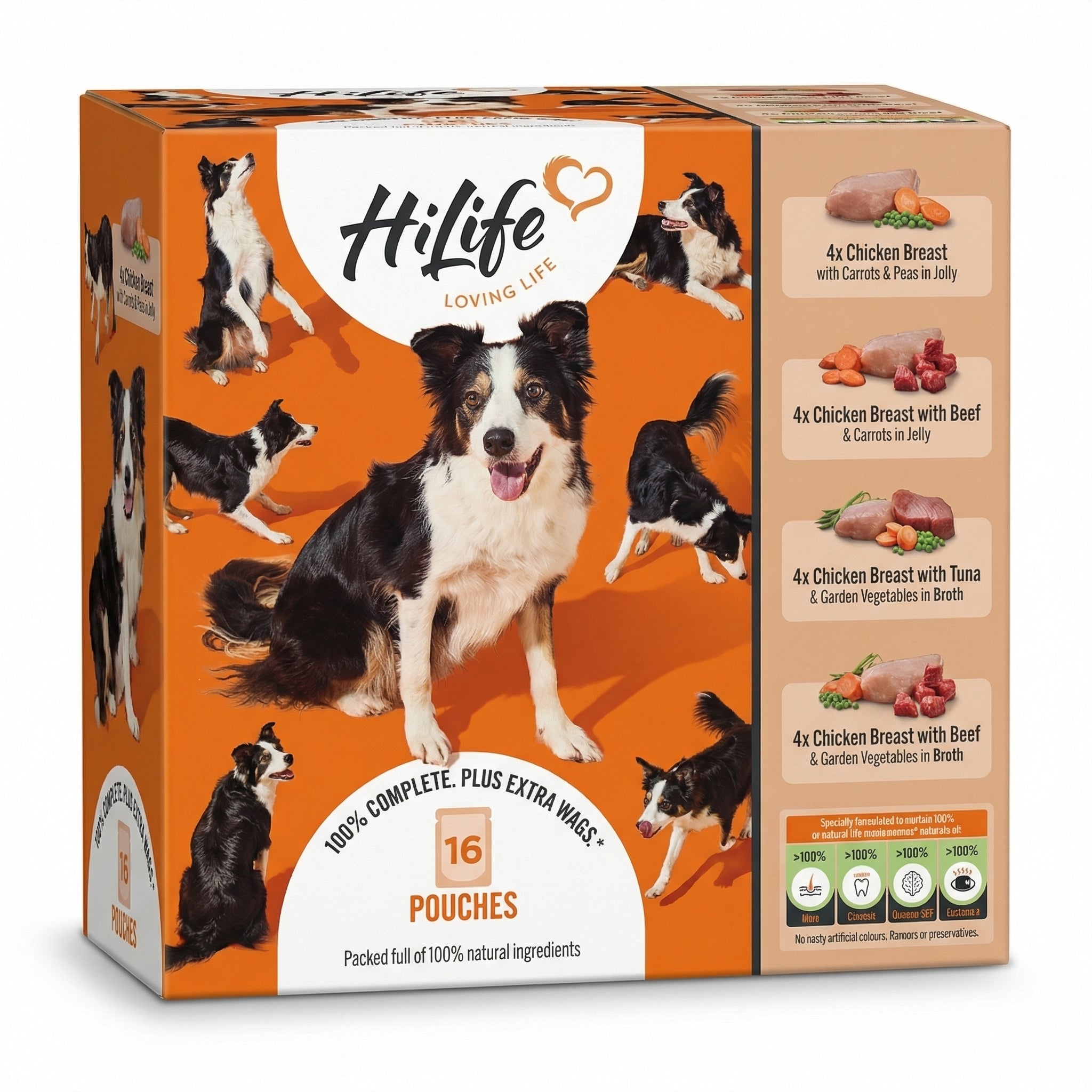 HiLife Loving Life – Adult Dog Food Variety Pack 16 Pouches Use by 2027 RRP £23.99 Our Price £10