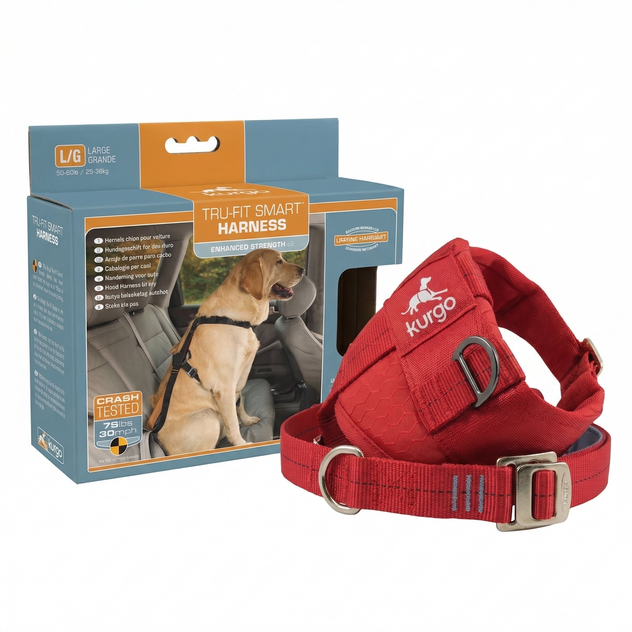 Kurgo Tru‑Fit Smart Harness – Large (50–80 lb  23–36 kg)