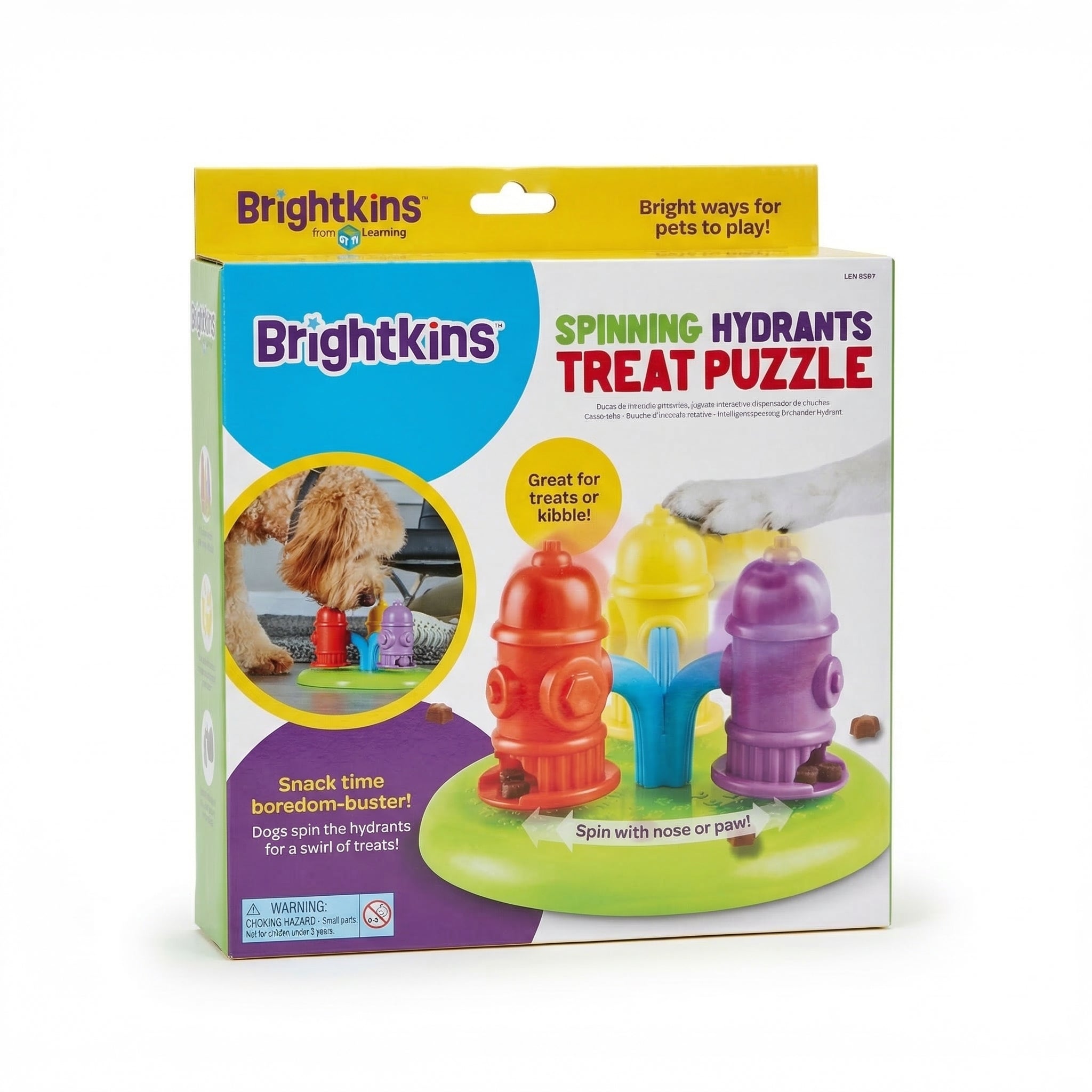 Brightkins Spinning Hydrants Treat Puzzle – Interactive Dog Enrichment Toy RRP £21.95 Our Price £5