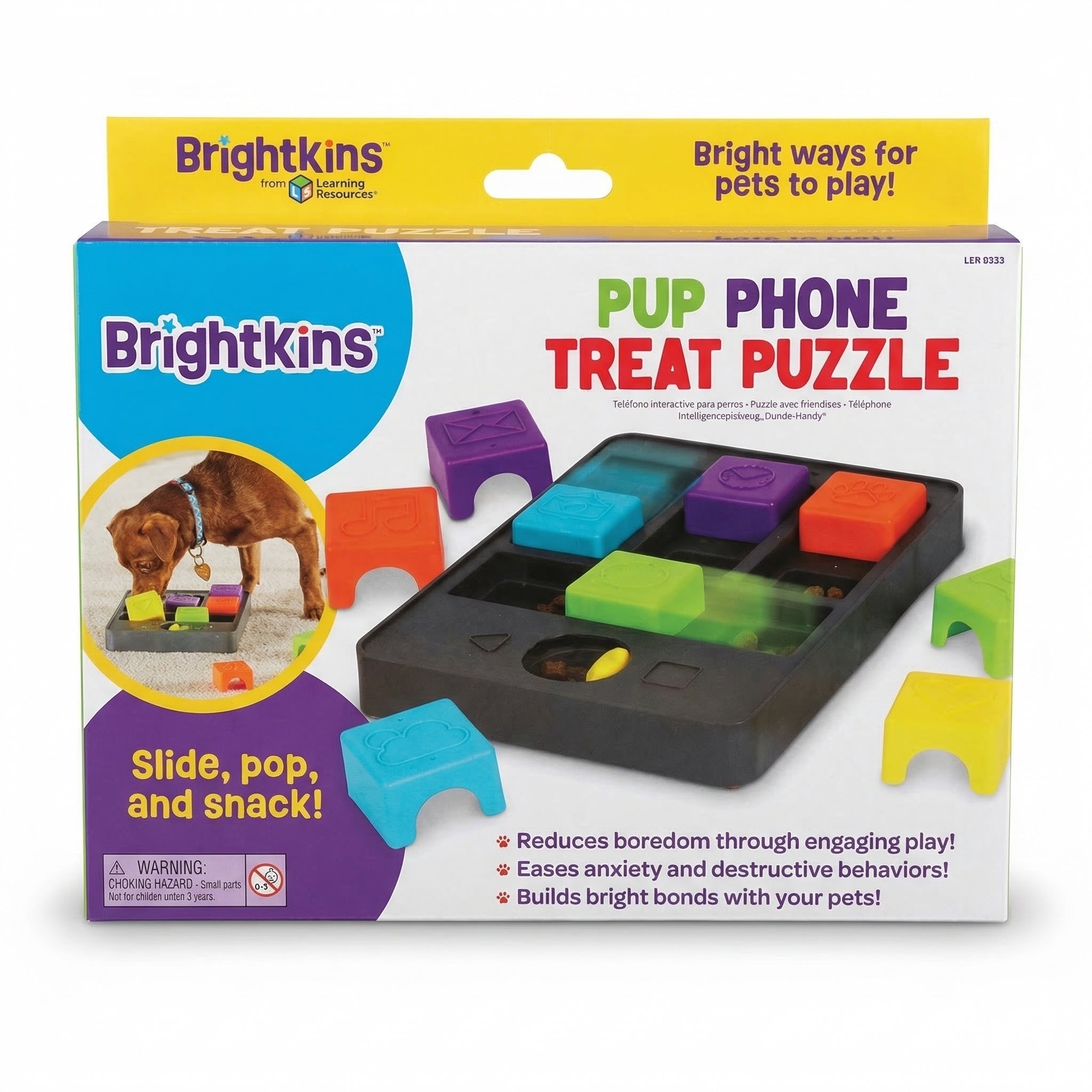 Brightkins Pup Phone Treat Puzzle – Interactive Dog Enrichment Toy RRP £17 Our Price £5