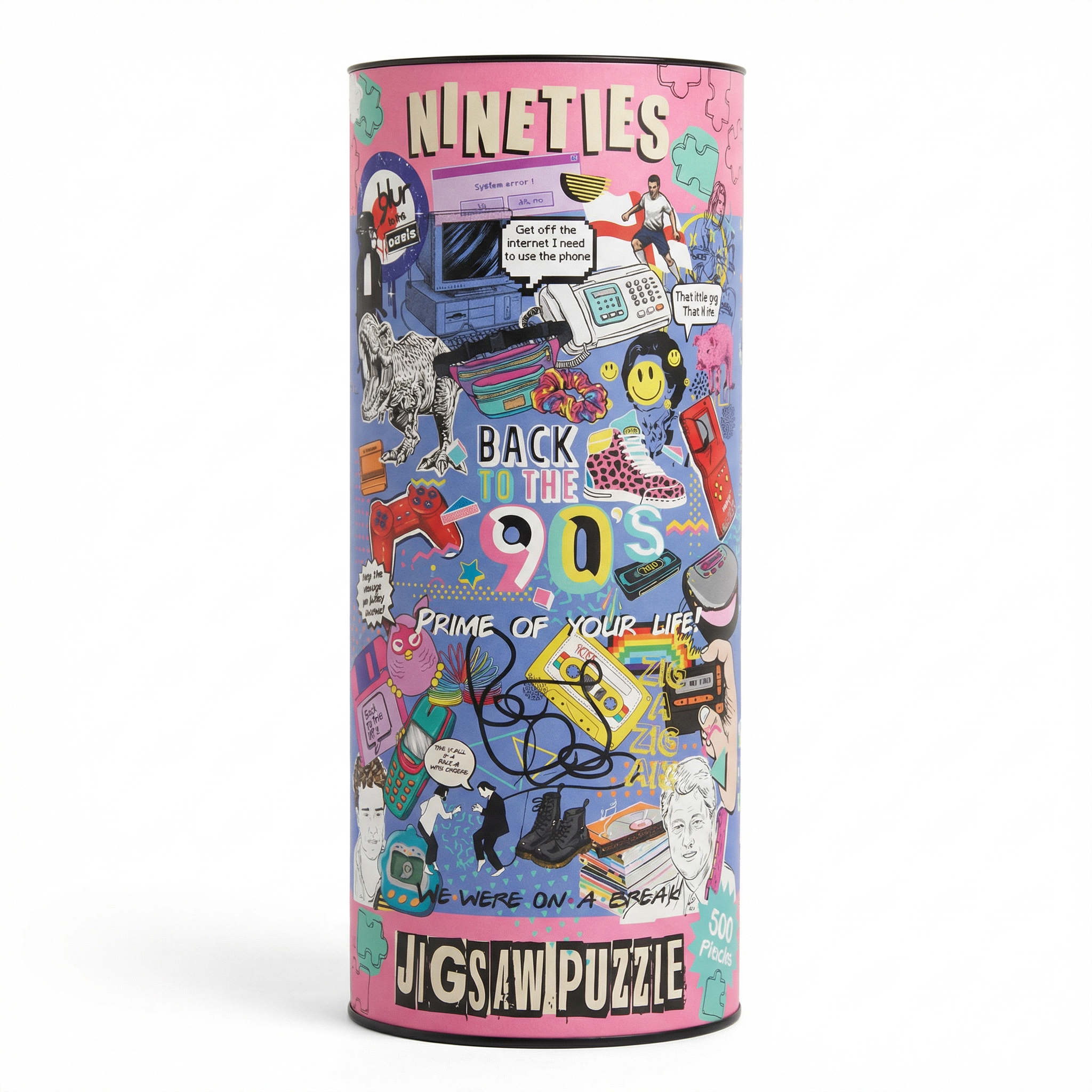 90's “Back to the 90’s” Jigsaw Puzzle – Retro Nostalgia in a Tube RRP £20 Our Price £5