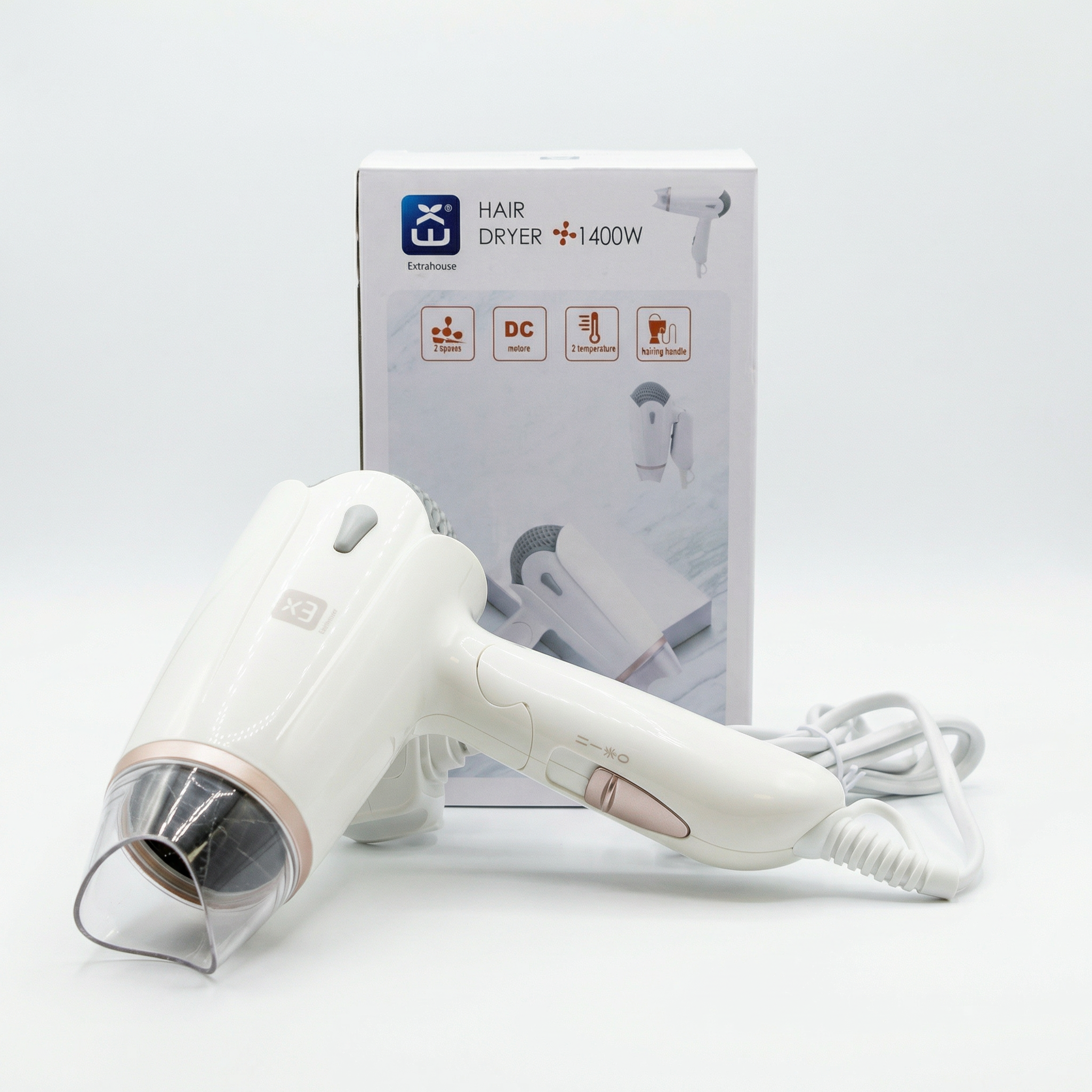 1400W Folding Hair Dryer Extra house RRP £24.95 Our Price £10