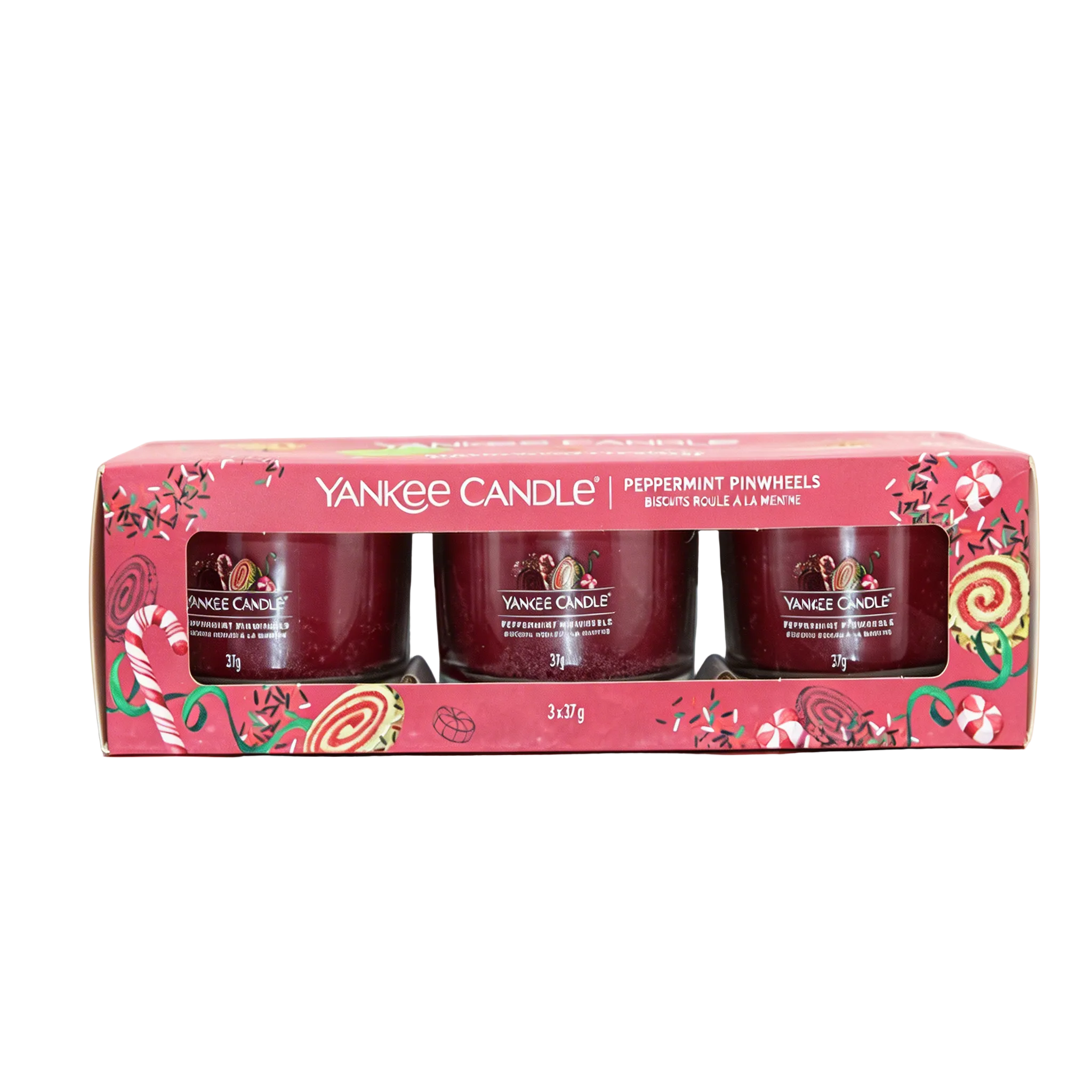 Yankee Candle – Peppermint Pinwheels Votive Candle Trio RRP £10 Our Price £5