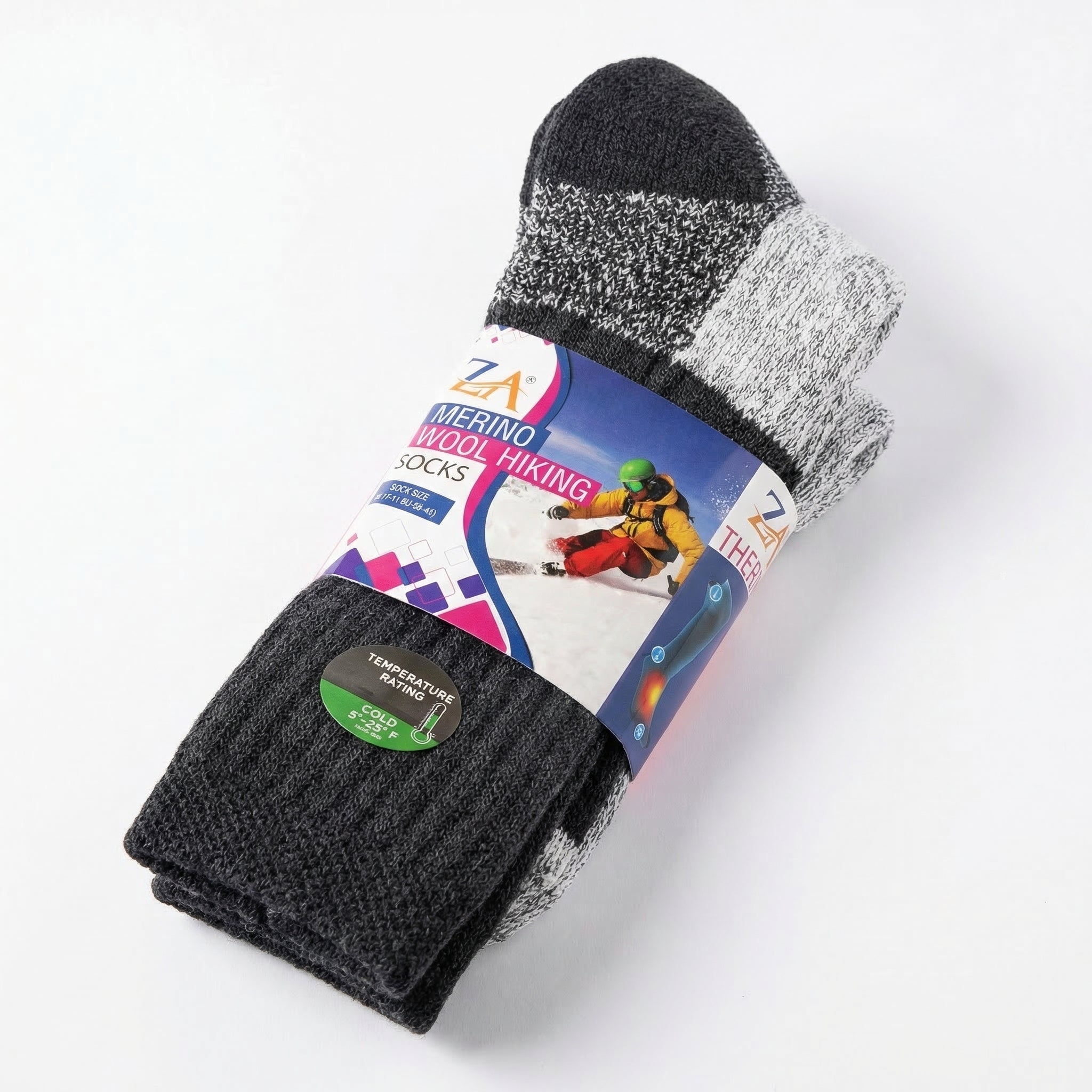 ZA Merino Wool Hiking Socks  Premium Cold Weather Performance RRP £19.95 Our Price £5