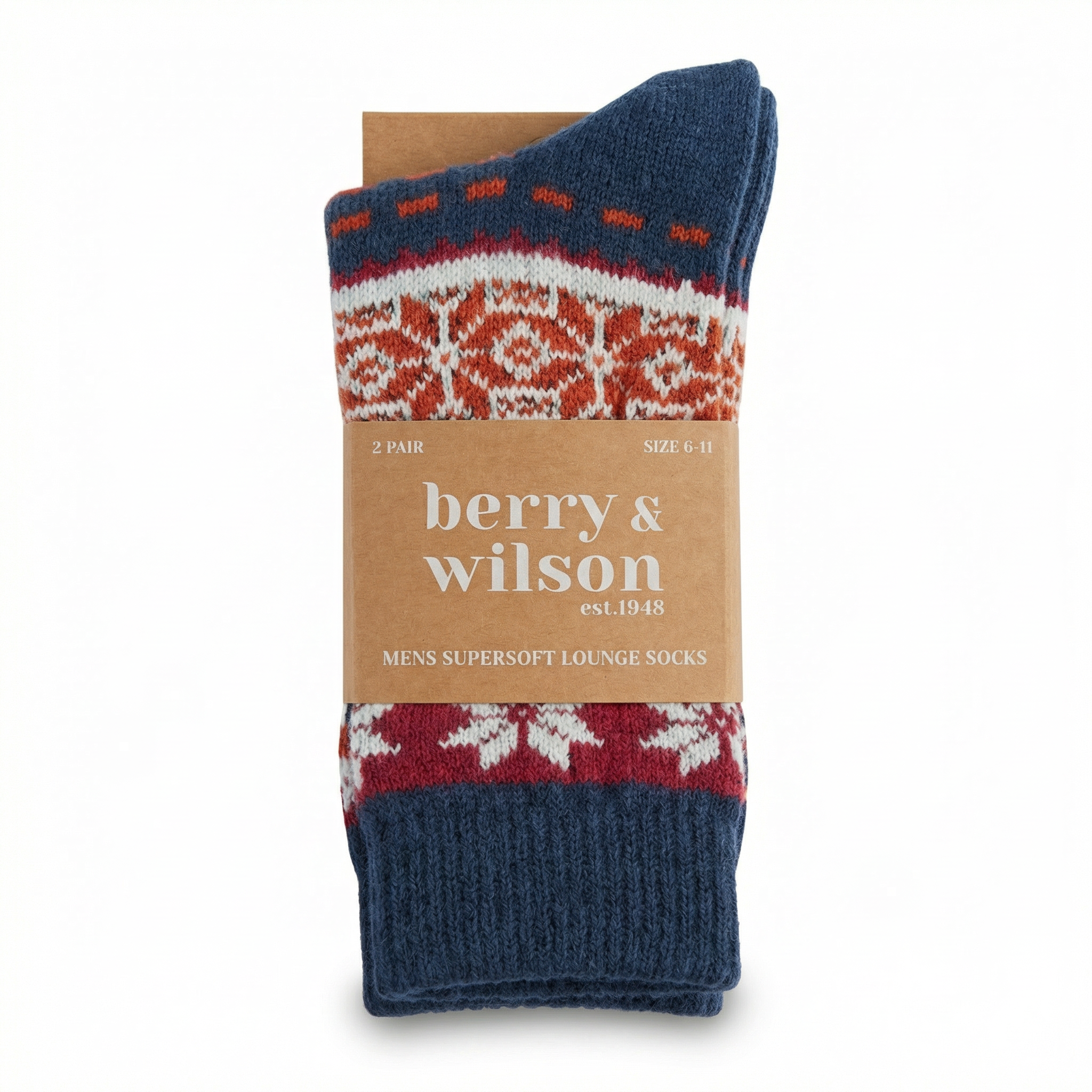 Berry & Wilson Men’s Super soft Lounge Socks – 2 Pair Pack RRP £10 0ur Price £3