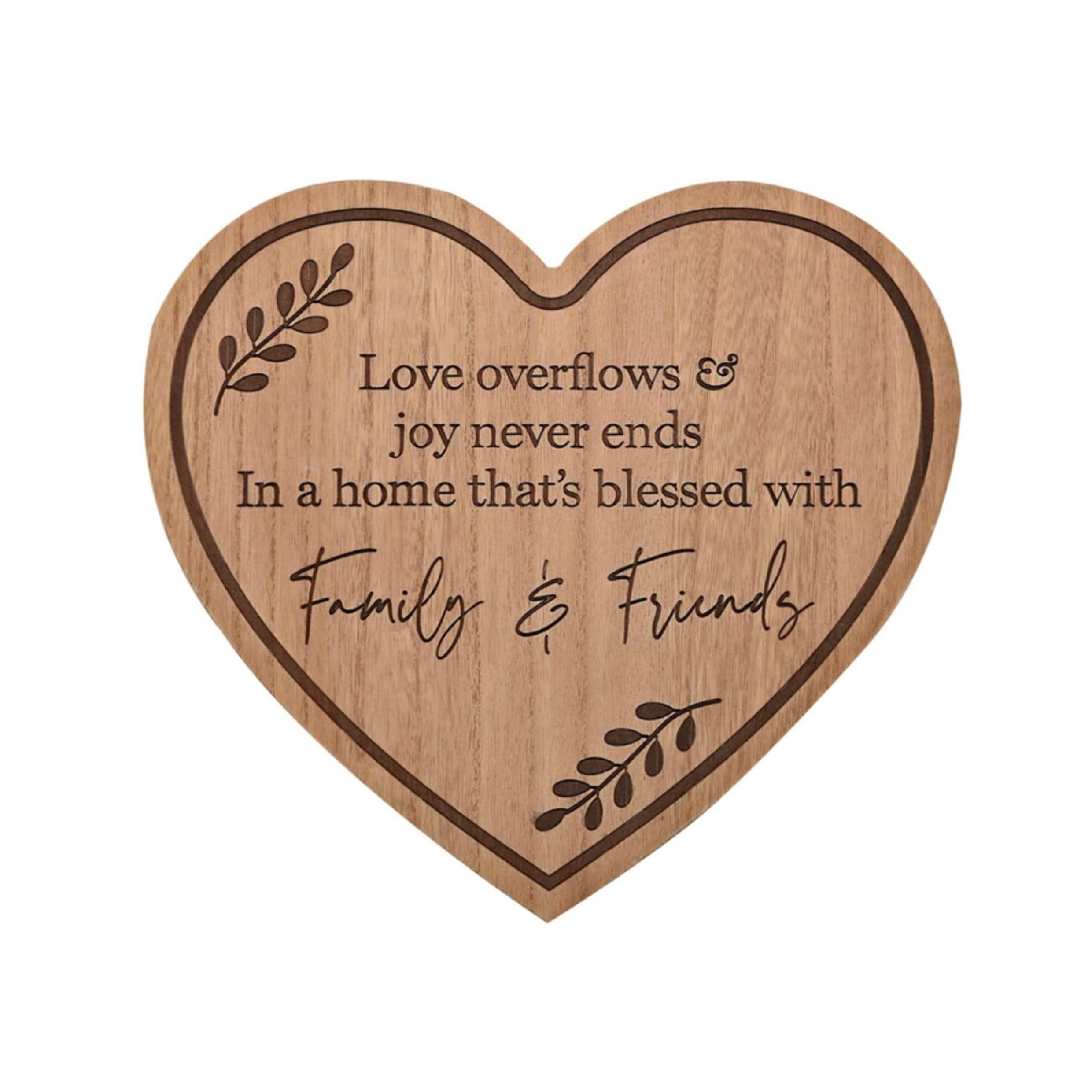 Moments Wooden Heart Plaque 'Family & Friends' RRP £22.95 Our Price £4