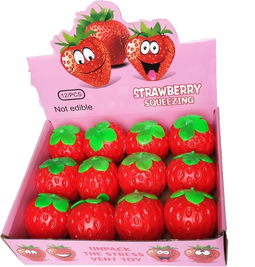 Strawberry Shaped Sensory Squishy Toy