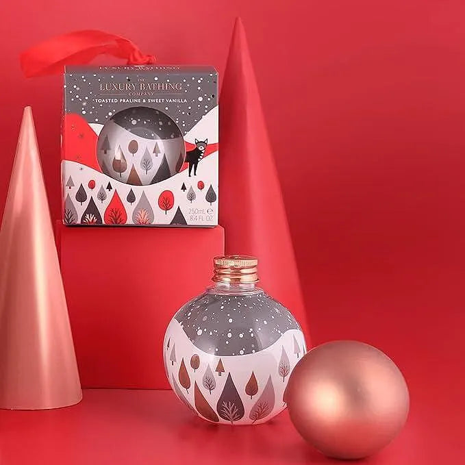The Luxury Bathing Company - Toasted Praline & Sweet Vanilla Festive Bath Soak Bauble - Vegan Friendly