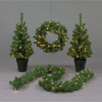 Battery Powered Pre-lit LED Porch Set