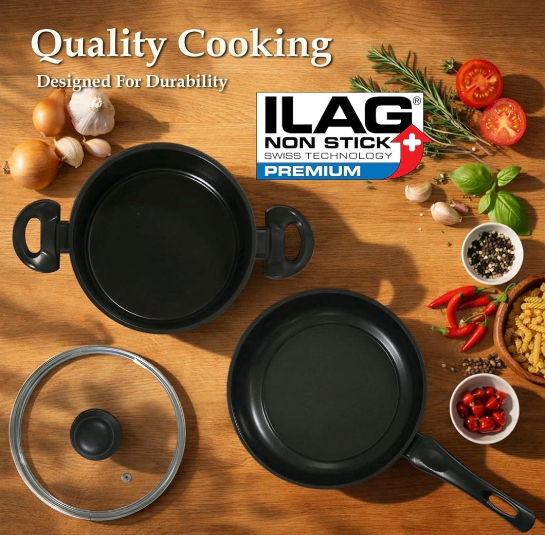 Carter & Clay 10 Piece Cookware Pots & Pans Starter Set