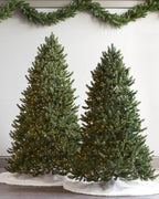 Snowtime 7ft Hazen Slim Blue Pine Pre-Lit Artificial Christmas Tree – 300 Warm White LEDs