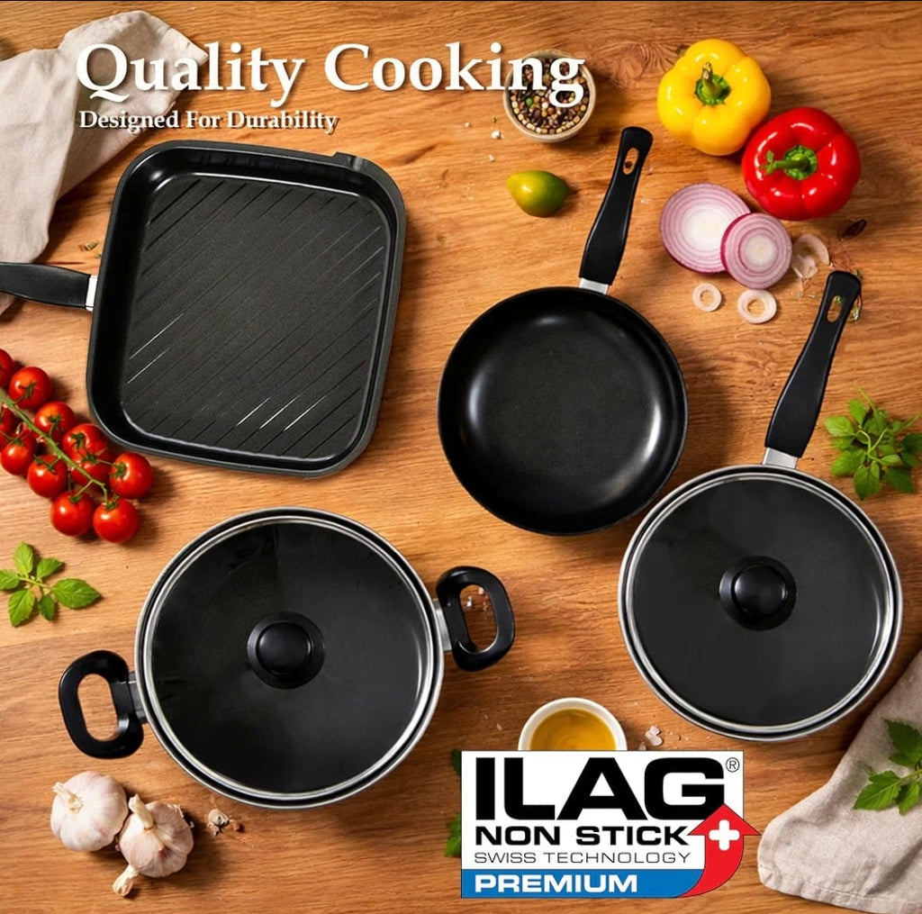 Carter & Clay 10 Piece Cookware Pots & Pans Starter Set