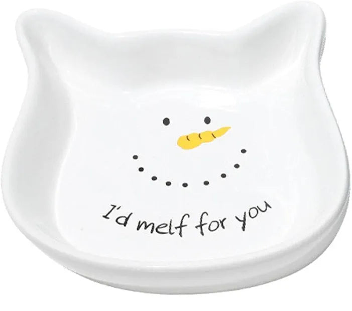 Christmas Cat Bowl Dog Bowl Deepening Large Capacity Pet Bowl Ceramic Dog Bowl Cat Food Bowl