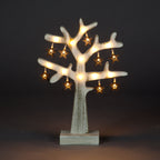 SnowTime Battery Operated Stressed Wood Effect Tree - Wooden