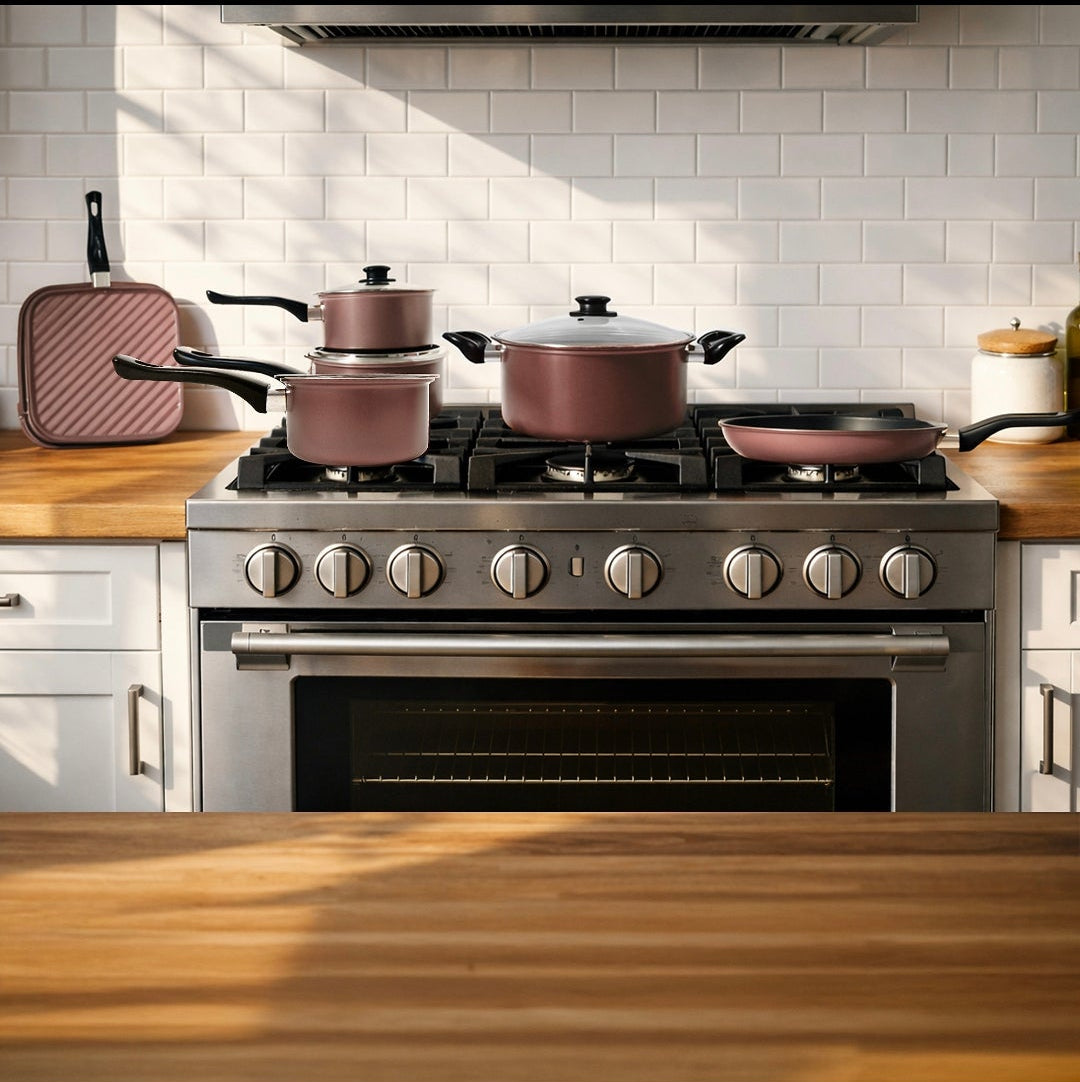 Carter & Clay 10 Piece Cookware Pots & Pans Starter Set