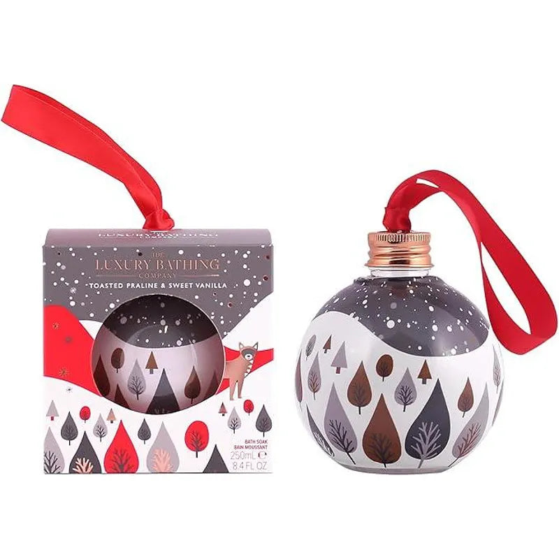 The Luxury Bathing Company - Toasted Praline & Sweet Vanilla Festive Bath Soak Bauble - Vegan Friendly