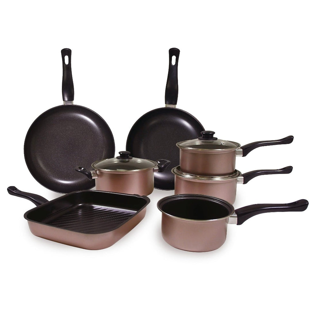 Carter & Clay 10 Piece Cookware Pots & Pans Starter Set