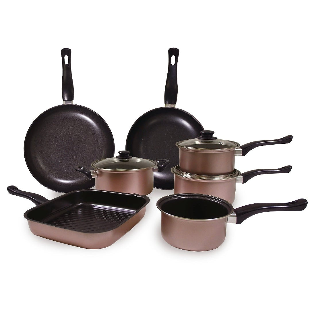 Carter & Clay 10 Piece Cookware Pots & Pans Starter Set